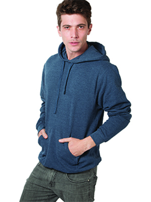 M&O SUDADERA UNISEX FELPA SIN CIERRE CON CAPUCHA 3320